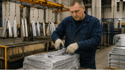 Працівник на виробництві сільськогосподарських машин (оцинковування)