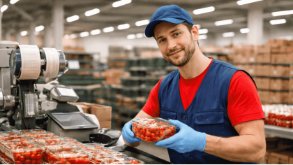 Працівник продукції Greenpack Packing